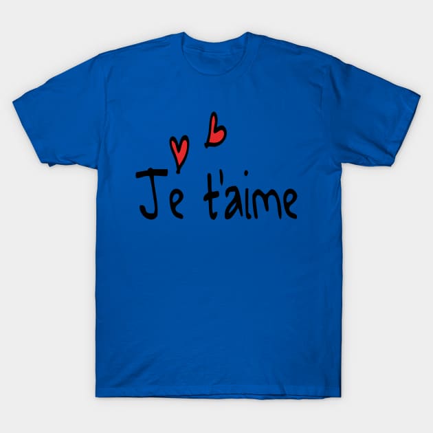 Je t'aime typo T-Shirt by CindyS